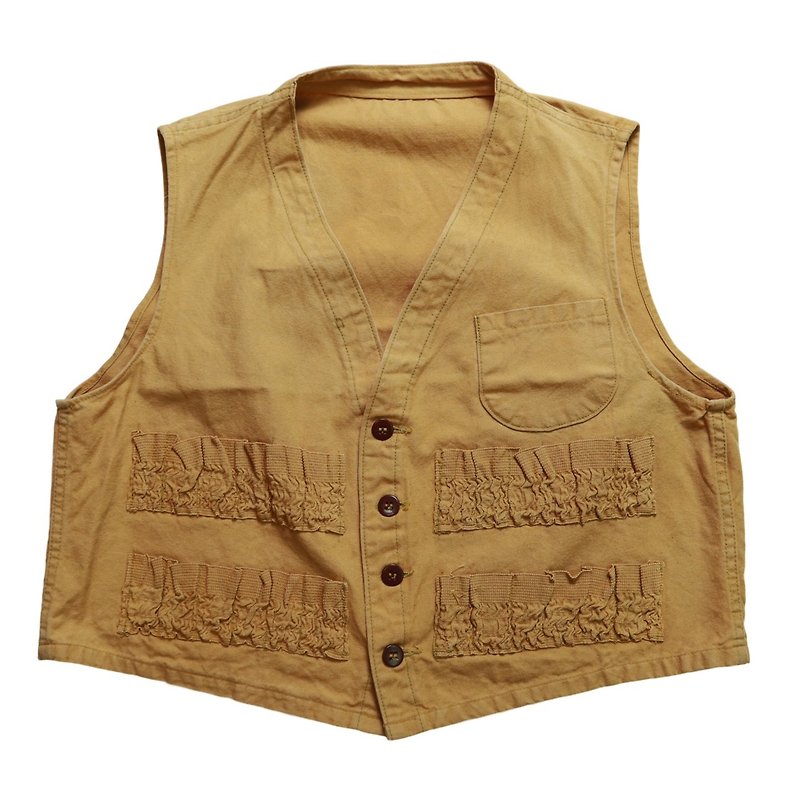 1970s-80s hunting vest hunting vest - Men's Tank Tops & Vests - Other Materials Brown