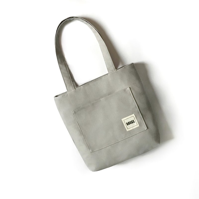 Daily Treasure Bag Plain Color Shoulder Back Gray - กระเป๋าแมสเซนเจอร์ - วัสดุอื่นๆ สีเทา