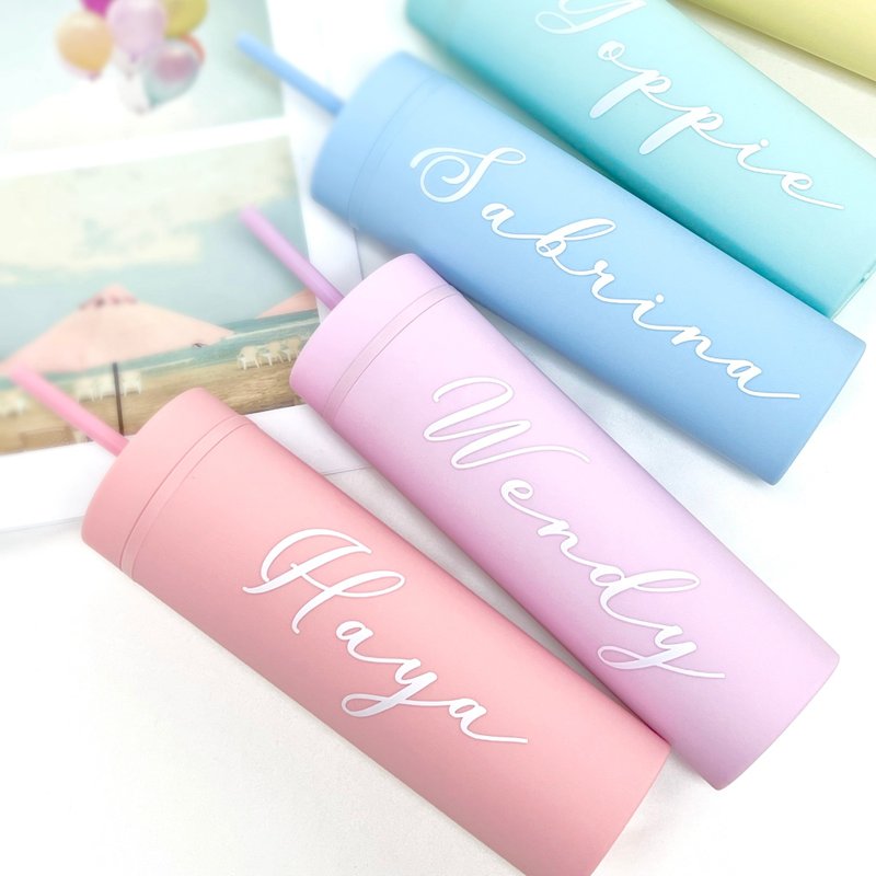 【Customize】Personalized Sporty Slim Style Water Bottle - Cups - Plastic 