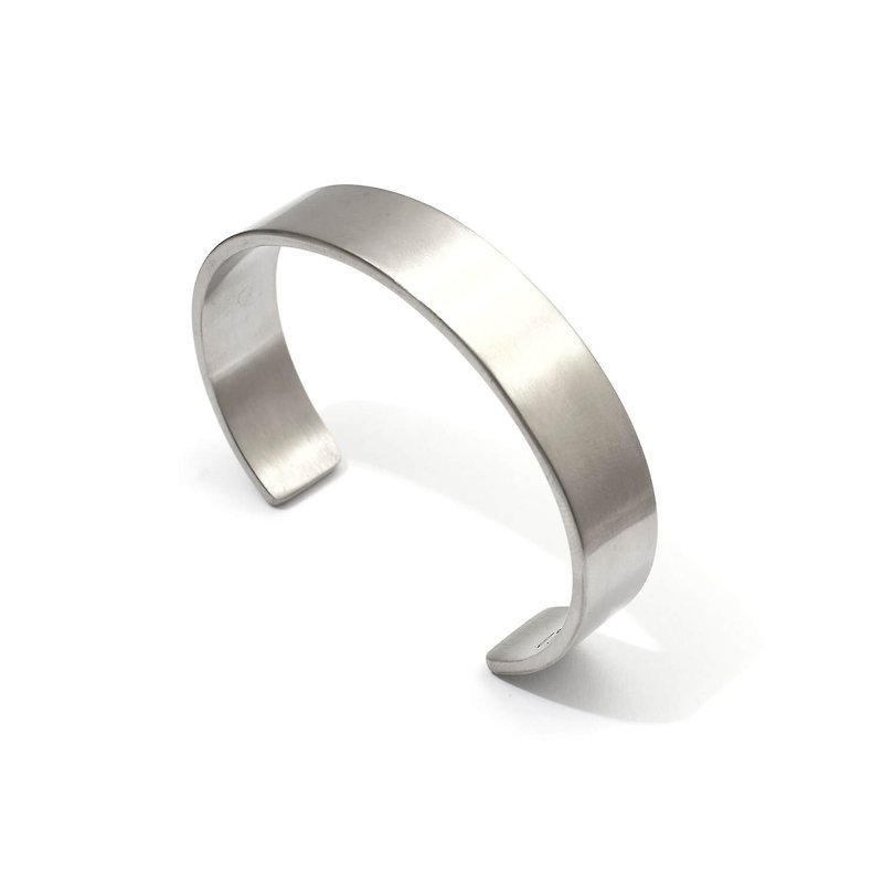 Recovery 14mm C-shaped Bangle-Steel (Mist Silver) - Bracelets - Stainless Steel Silver