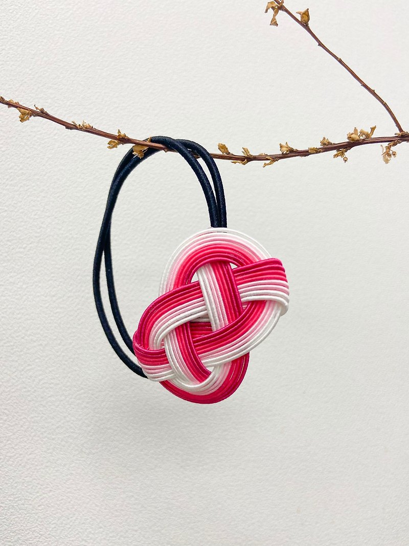 Japanese MIZUHIKI Hair Circle - Gradient Pink - Handmade / Gift - เครื่องประดับผม - กระดาษ สึชมพู