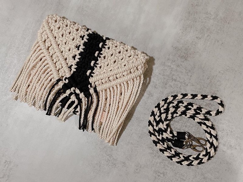 ٩ DIY KIT ۶ Macramé Knitting Bag Material Kit | Bonus Instructional Video - Knitting, Embroidery, Felted Wool & Sewing - Cotton & Hemp 
