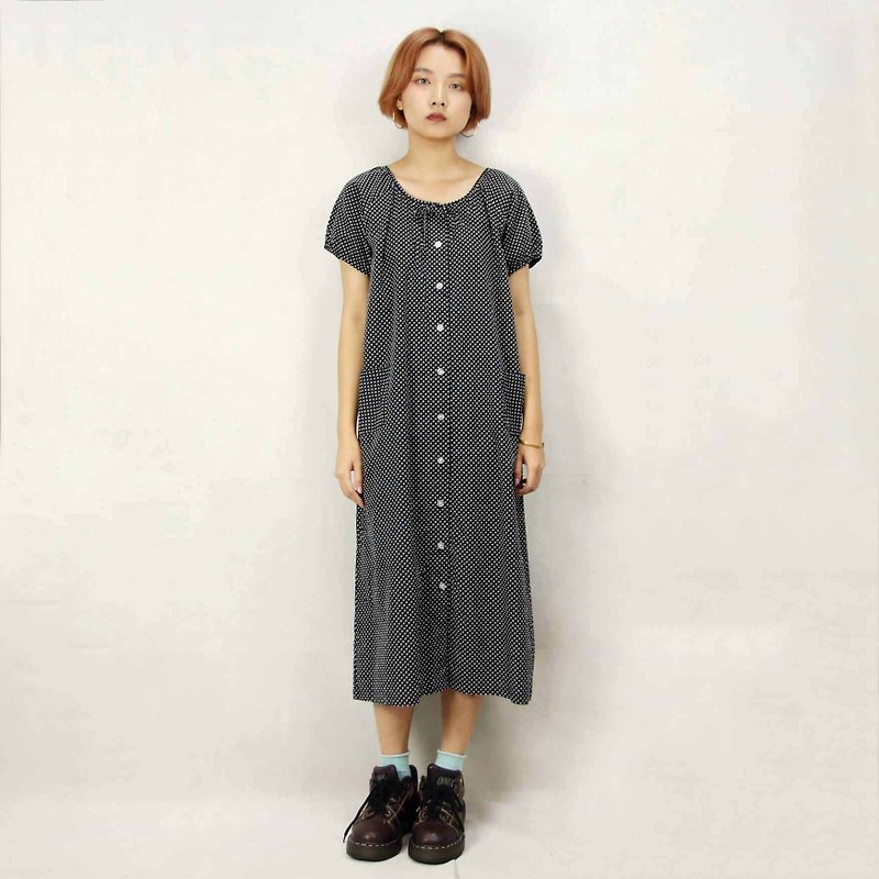 Tsubasa.Y Ancient House 014 Simple Daily Vintage Dress, Dress Skirt Dress - ชุดเดรส - เส้นใยสังเคราะห์ 