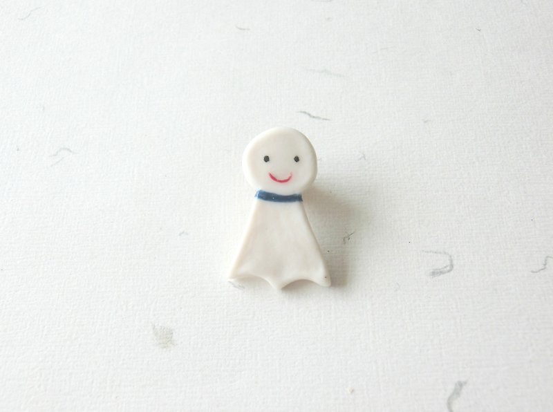 Sunny Doll Pin - Brooches - Porcelain White