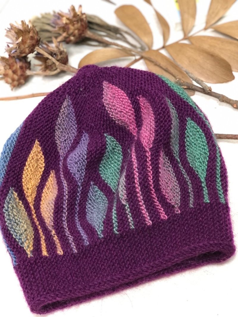 ChiChi handmade-high-quality wool knitted hat/wool hat/hand-knitted - หมวก - ขนแกะ หลากหลายสี