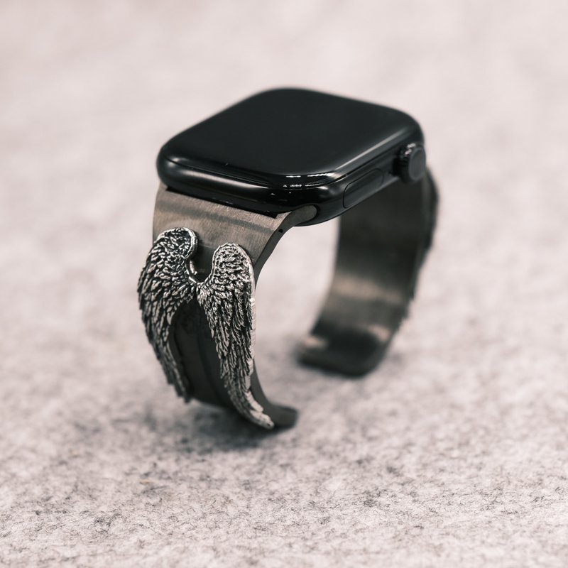 【時尚飾物】SOULITE Wing Arrow Black Apple Watch Bangle - 錶帶 - 不鏽鋼 