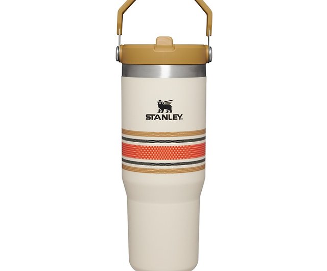 STANLEY IceFlow Portable Straw Cup VARSITY American Campus Style 0.88L /  Striped Black - Shop stanley-tw Vacuum Flasks - Pinkoi