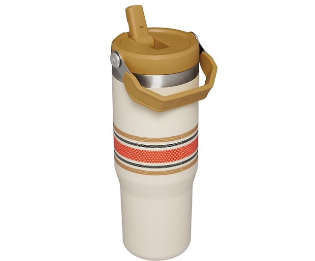 STANLEY IceFlow Portable Straw Cup VARSITY American Campus Style 0.88L /  Striped Black - Shop stanley-tw Vacuum Flasks - Pinkoi
