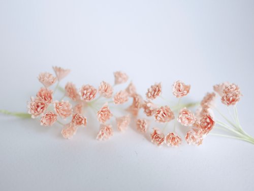 makemefrompaper Paper Flower, DIY 100 pieces gypsophila, 100 pieces, size 1 cm. peach color
