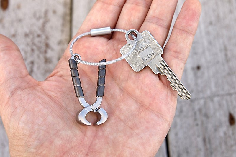 鑷子工具鑰匙圈 - 鑰匙圈/鎖匙扣 - 其他金屬 