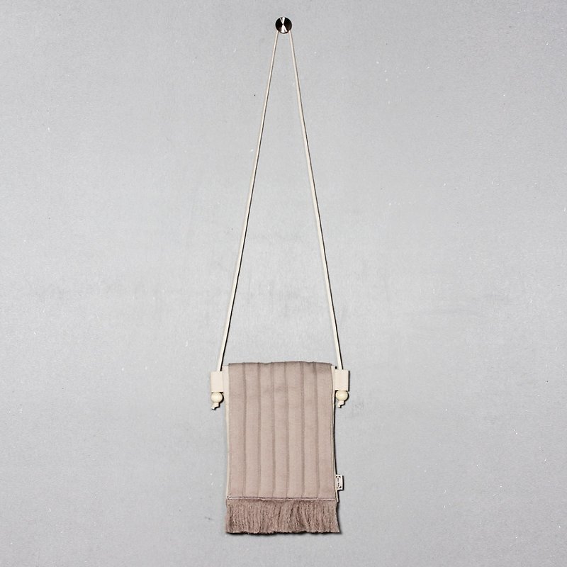 Tasseled Mini Bag - Lightweight Travel Bag - Limited Items - Messenger Bags & Sling Bags - Cotton & Hemp Brown