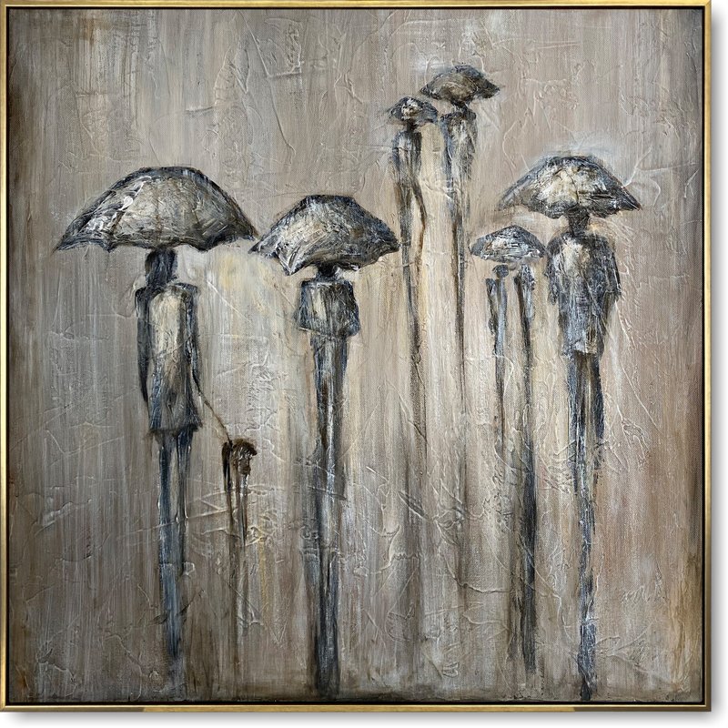 Abstract Figurative Painting Minimalist Wall Art Modern Living Room Decor - 壁貼/牆壁裝飾 - 壓克力 多色