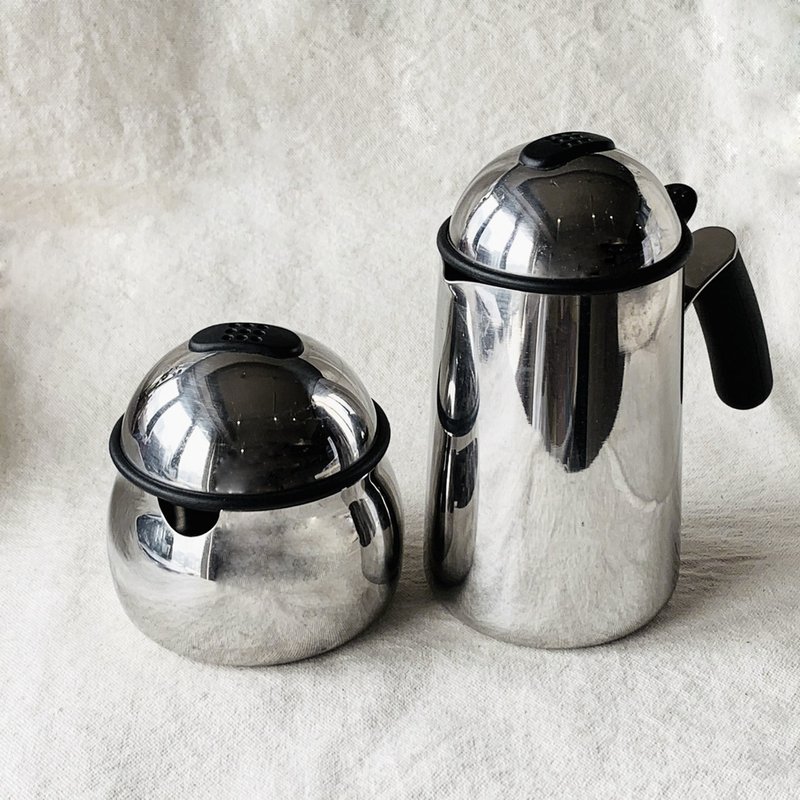 義大利 Bialetti 經典不鏽鋼奶精壺 (六人份) / 經典不鏽鋼糖罐 - 咖啡壺/手沖壺 - 不鏽鋼 銀色