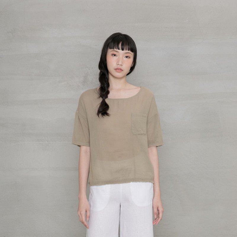 樂活小農石洗上衣 Firendly Farmer Stone Washed Top T136 - 女上衣/長袖上衣 - 棉．麻 多色
