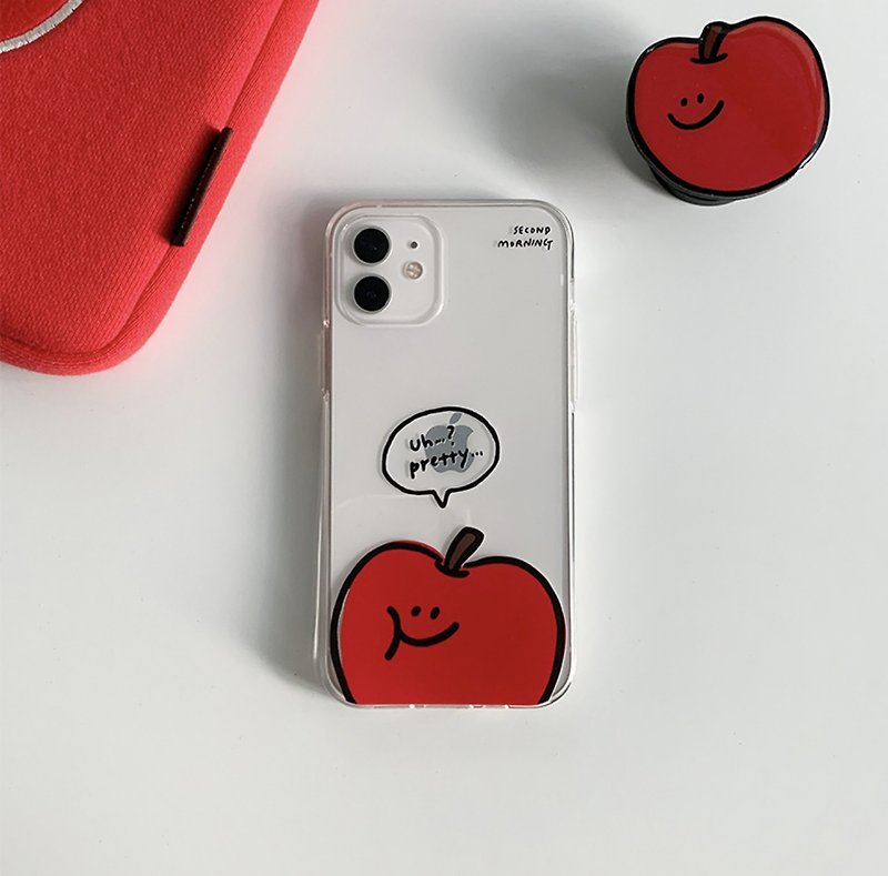 手機保護軟殼 | Pretty Apple Jelly Phone Case 手機殼 - 手機殼/手機套 - 其他材質 透明
