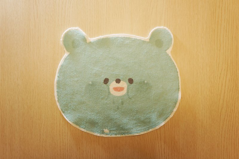 【加價購】熊頭造型毛巾-BEAR陪你擦拭努力的汗水 - 毛巾浴巾 - 棉．麻 藍色