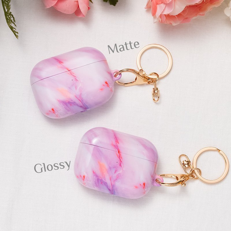 【客製化】甜美棉花糖紋 AirPods Pro 2 / Pro / 3 保護殼 - AirPods/耳機保護套 - 塑膠 粉紅色