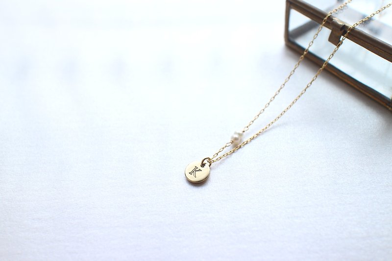 The truth- Brass letter necklace - Necklaces - Copper & Brass Gold