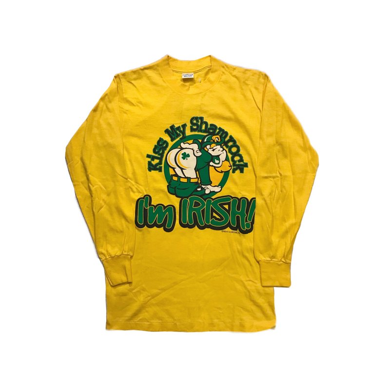 Vintage Long Sleeve T-shirt 美式字母圖樣薄長袖 - 女上衣/長袖上衣 - 棉．麻 多色