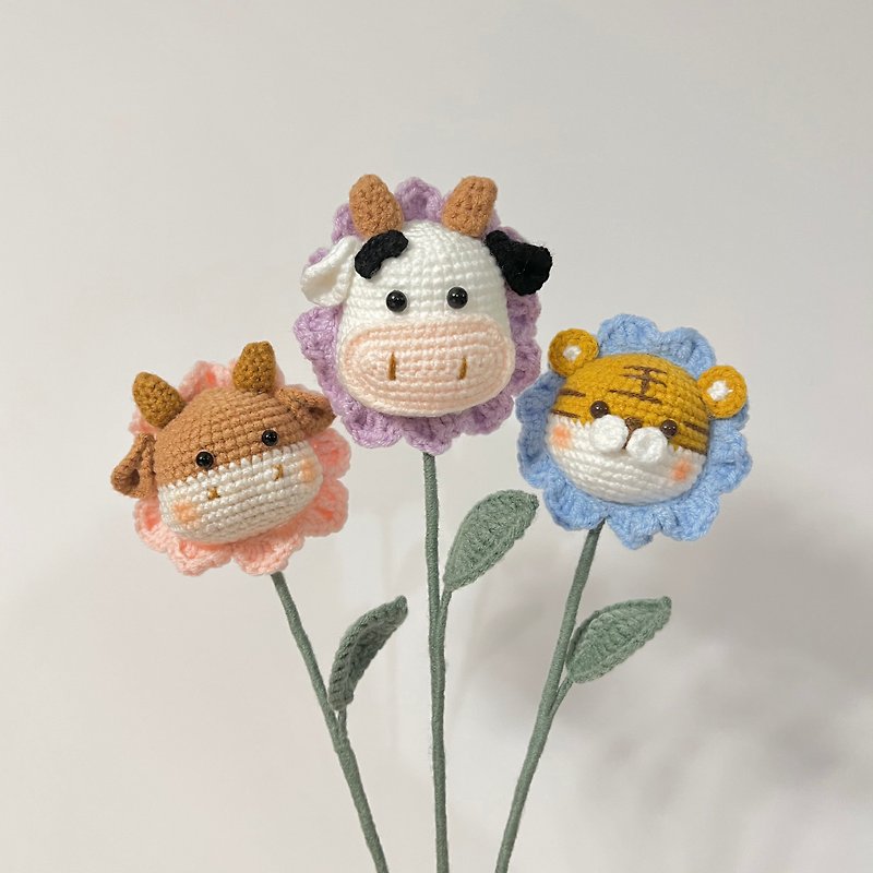 Crochet Animal Flowers - Dried Flowers & Bouquets - Cotton & Hemp 