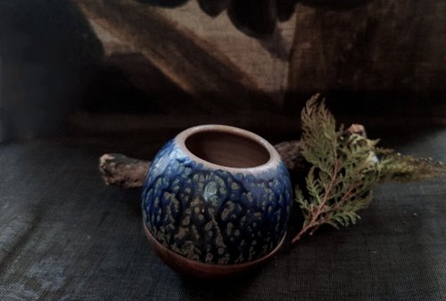 手作りの陶器/木45度花器 - ショップ mu-xin 花瓶・植木鉢 - Pinkoi
