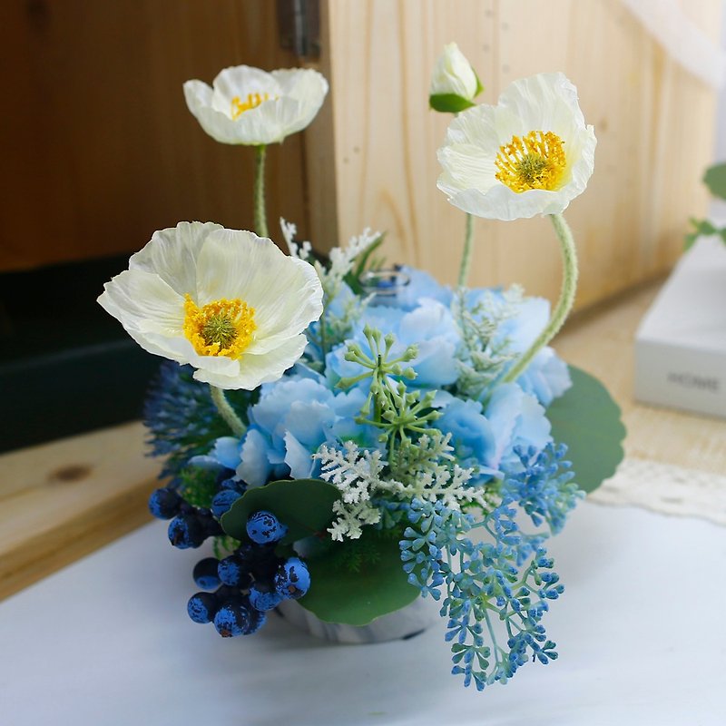 Elegant poppies (white)/realistic flowers/fragrance/flower ceremony/flower delivery/never fade - ตกแต่งต้นไม้ - วัสดุอื่นๆ 