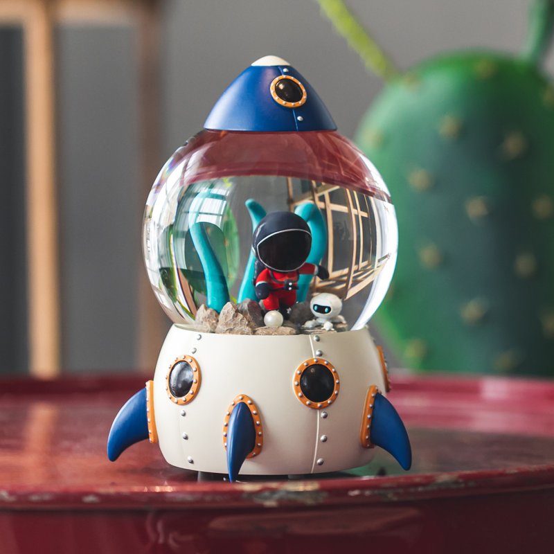 Explorer Series-A Space Odyssey Crystal Ball Music Box - Items for Display - Glass 