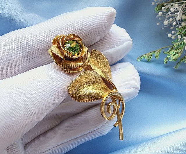 グリーンアンバー スターリングシルバー マウスブローチピン グリーンアンバー リングの通販