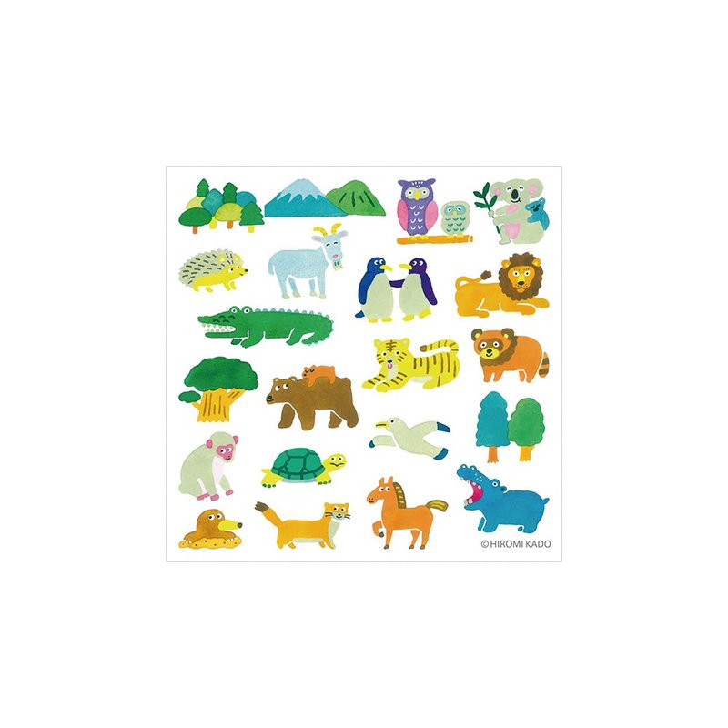 【KING JIM】pop up 立體貼紙 動物園 - 貼紙 - 塑膠 多色