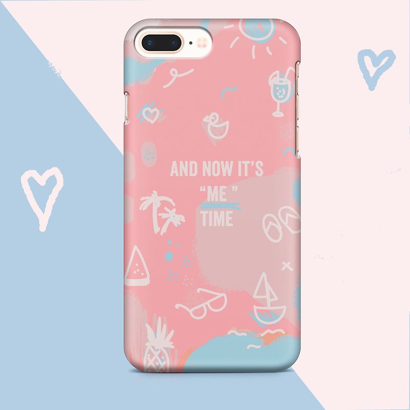 ME TIME Phone case - 手機殼/手機套 - 塑膠 粉紅色