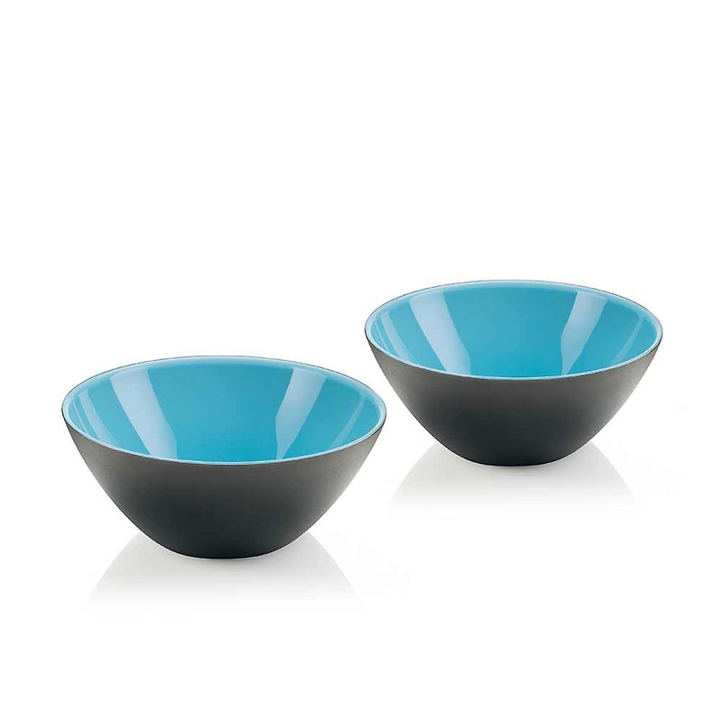 260ml彩碗2入組-(水藍/艷紅兩色可選)-原裝彩盒 - 碗 - 塑膠 藍色