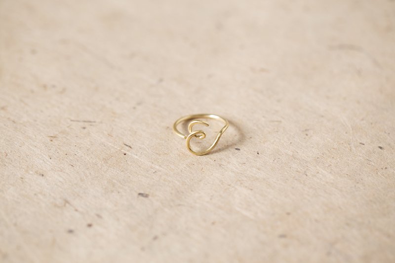 ChatterRing E-H brass ring - 戒指 - 銅/黃銅 金色