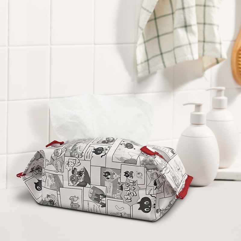 Adventure Reading Series | Kuroro Toilet Paper Cover_Black and White Comic Version - Storage - Other Materials Red