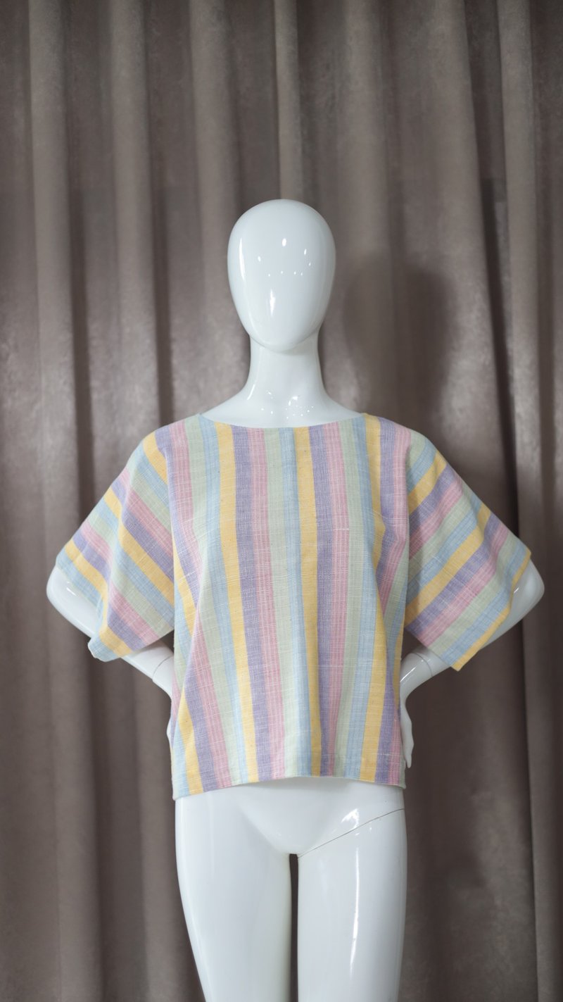 Loom & Leaf - Artisanal Kimono Sleeve Top - 女上衣/長袖上衣 - 棉．麻 多色