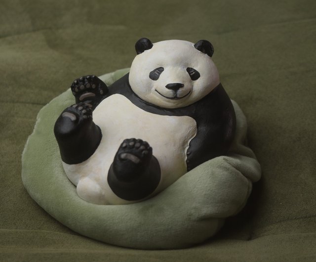 ジャイアントパンダ刺繍置物 ジャイアントパンダ刺繍置物 多幸屋 雑貨