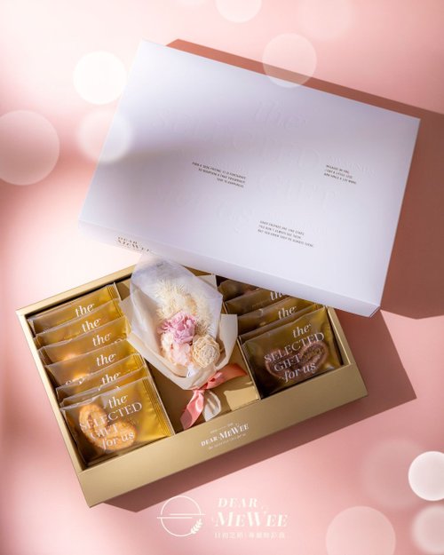 日初芝稻 Dear MeWee 【日初芝稻Dear MeWee】For Mewee福蝶禮盒-蝴蝶酥綜合+永生花束