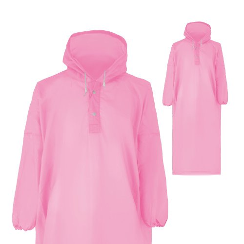 TDN 雙龍日系反光安全雨衣超輕套式雨衣 環保太空雨衣EVA(珊瑚粉)