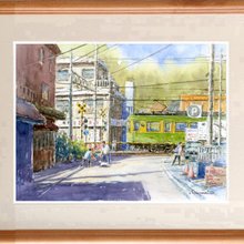 水彩画「鎌倉参道」