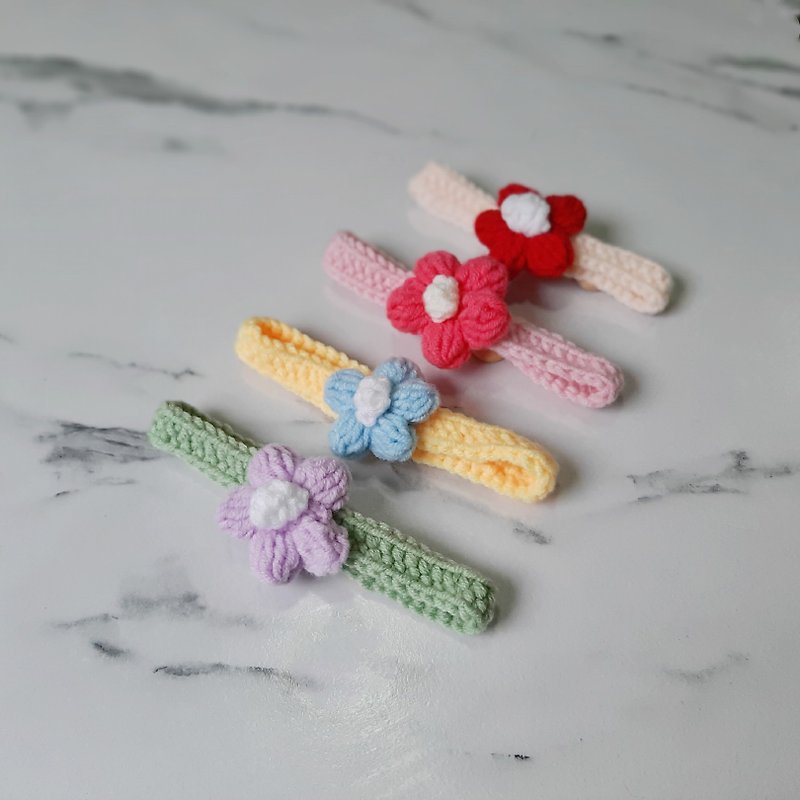 Cloudy VERY SHINE SET Cat collar Crochet Handmade - ปลอกคอ - เส้นใยสังเคราะห์ หลากหลายสี