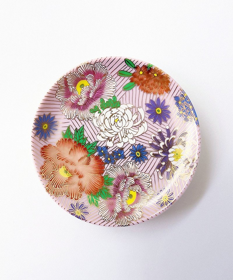 The Golden Flower Arrangement Series Small Plates - Plates & Trays - Other Materials Multicolor