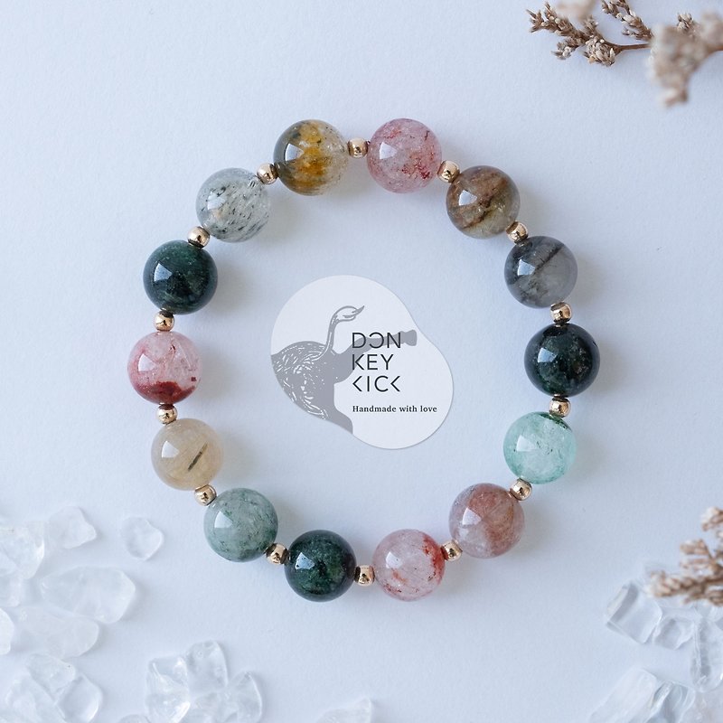 Seasons phantom quartz genuine gemstones stretch bracelet - Bracelets - Crystal Multicolor