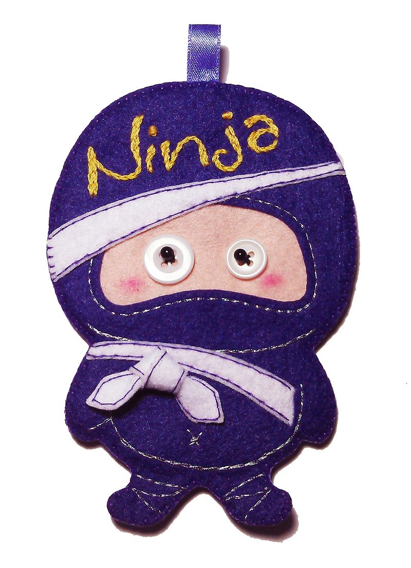 Ninja Card Holder - Blue Purple / Card Holder / ID card set - ที่ใส่บัตรคล้องคอ - วัสดุอื่นๆ สีม่วง
