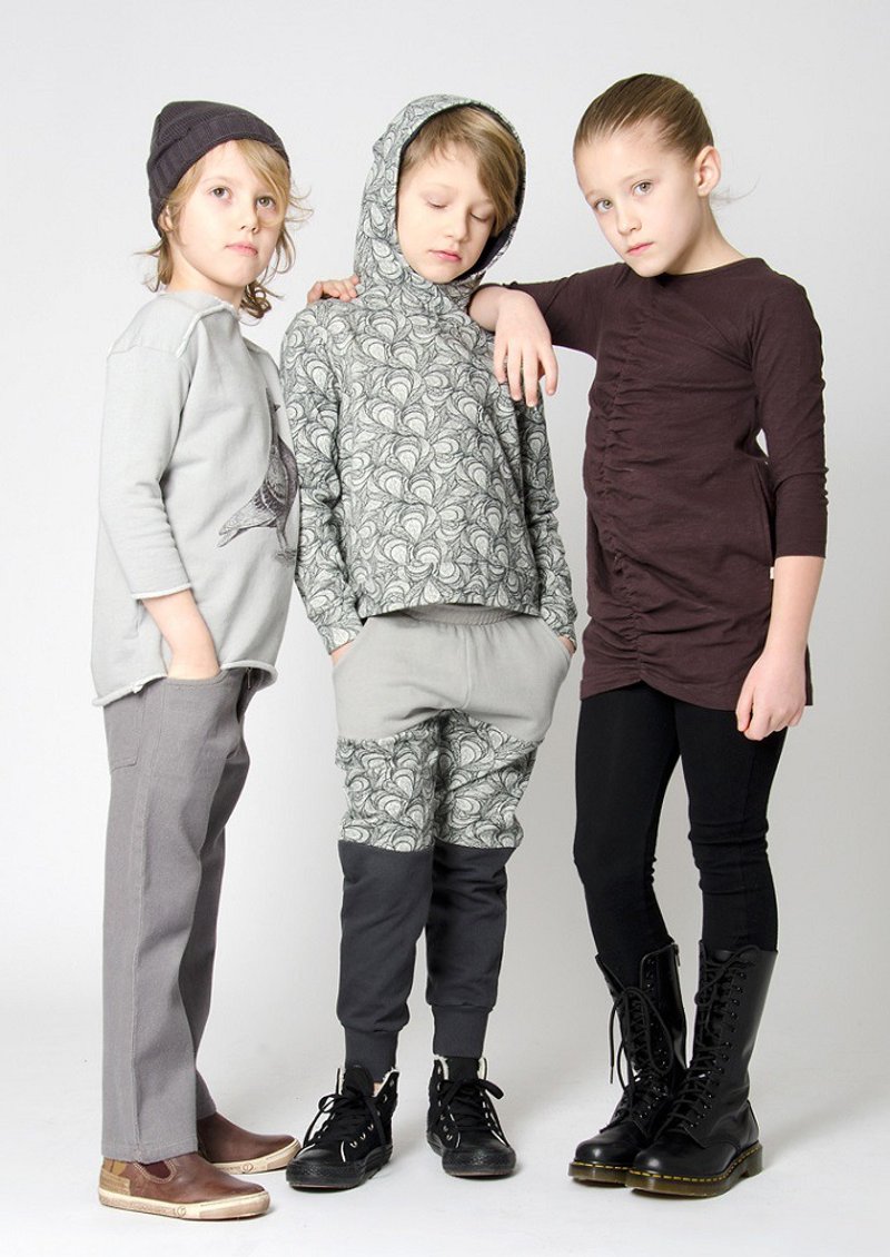 【Swedish children's clothing】Organic cotton children's elastic long-sleeved dress 18M to 6 years old coffee - ชุดเด็ก - ผ้าฝ้าย/ผ้าลินิน สีนำ้ตาล