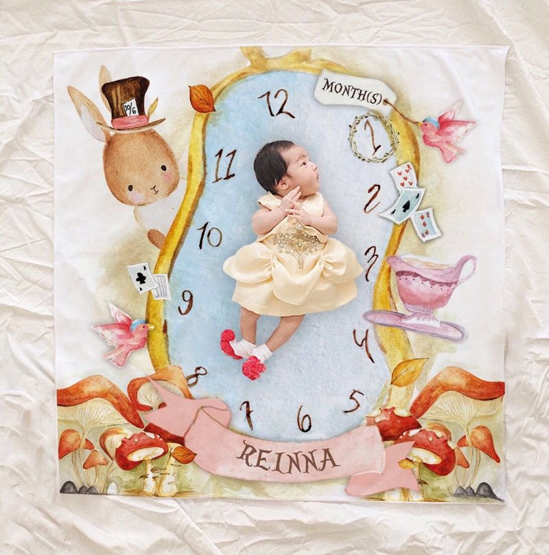 Bunny Milestone Blanket - 彌月禮盒 - 棉．麻 