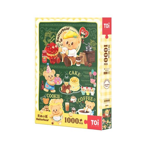 TOi圖益拼圖旗艦店 TOi圖益 黃油小熊 甜蜜選單 1000片拼圖 成人治癒玩具 卡通桌遊