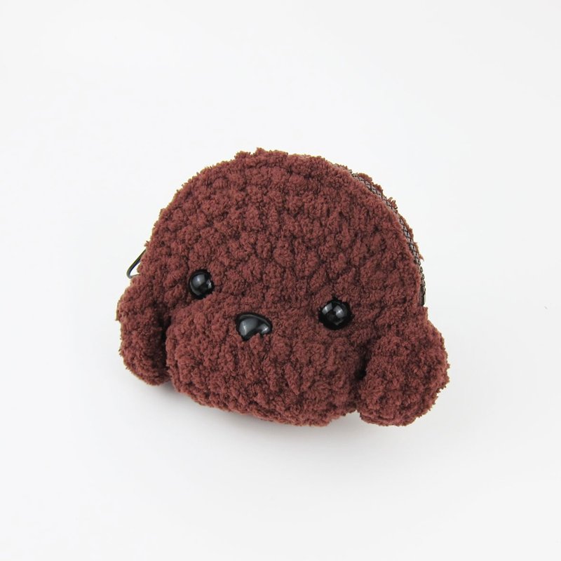 【拉鍊錢包】Ru.ʕ•ᴥ•ʔ 博美狗專屬客製 - 零錢包/小錢包 - 其他人造纖維 白色