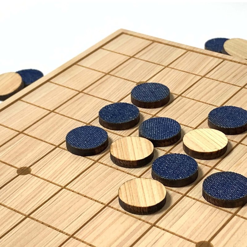 Wood & Denim Reversi Othello - 桌遊/牌卡 - 木頭 咖啡色