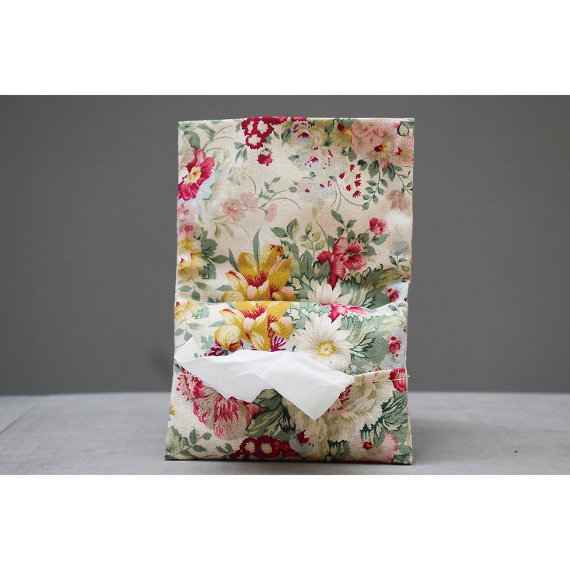 Peony flower paper bag - กระเป๋าเครื่องสำอาง - ผ้าฝ้าย/ผ้าลินิน สึชมพู
