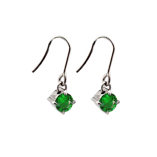TiMISA 純鈦飾品 純淨光芒 翡翠綠 純鈦耳環一對 七色混搭贈鈦貼兩入