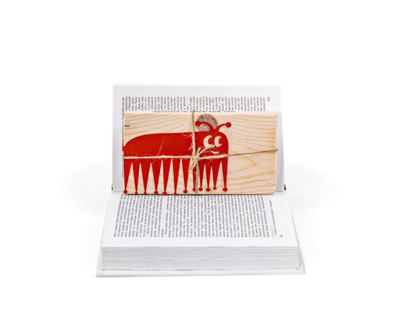 Metal Bookmark Charming Centipede - 書籤 - 其他金屬 紅色